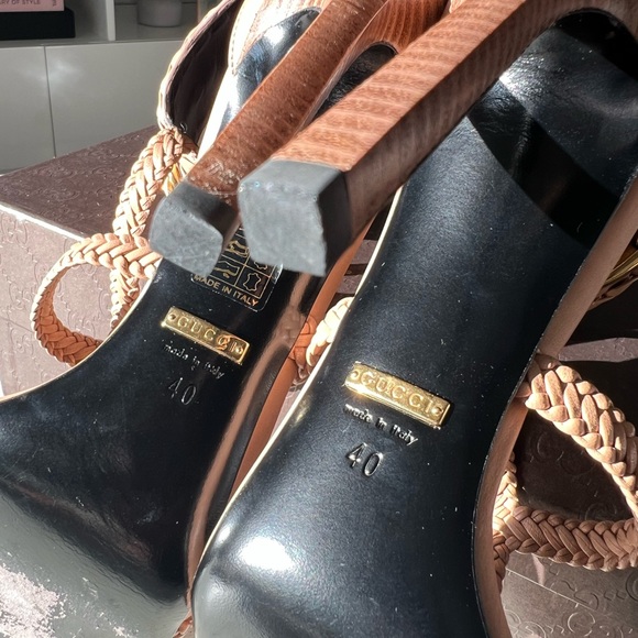 GUCCI Ursula Braided Sandals in a Blush/Nude Color (Size 40) - Picture 7 of 9